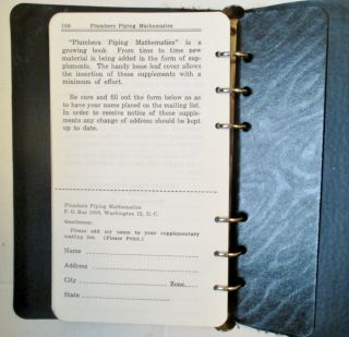 Vintage Plumbers Piping Mathematics Second Edition E.  O.  Buckle 1963 Loose Leaf 4