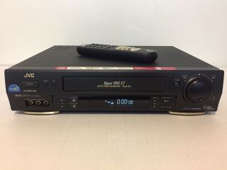 Jvc Hr - 3600u Vhs Et Vcr Hi Fi Stereo Video Cassette Recorder With Remote