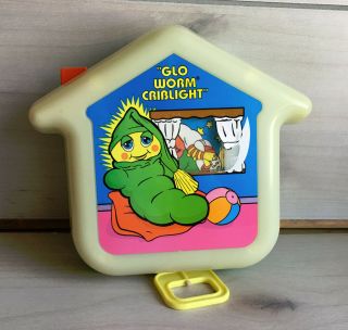Vintage 1985 Playskool Musical Glo Worm Crib Light Nursery Toy