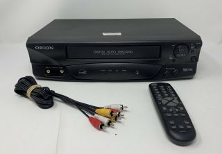 Orion Vr213 Vcr Mono 4 Head Digital Tracking Vhs Player Recorder W/ Remote