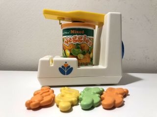 Fisher Price Fun With Food Vegatable Can Opener Set Pretend Play Vintage 1987