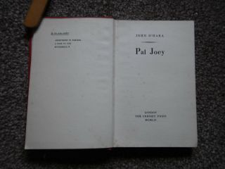 Pal Joey by John O ' Hara Hb in Dw 1953 1st UK edition Frank Sinatra 3