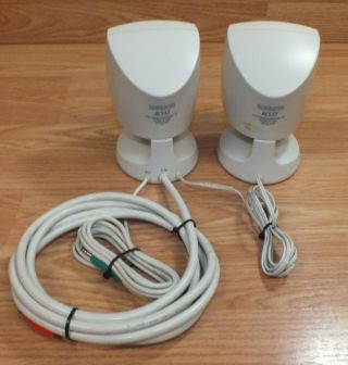 Altec Lansing (ACS33) Small White Wired Computer Speakers & Subwoofer 3