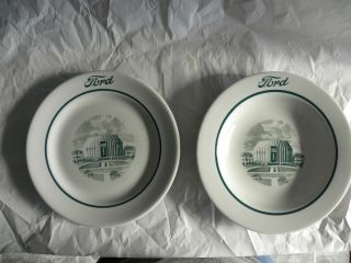 Vintage Ford Rotunda Plate And Soup Bowl 9 1/2 Inch