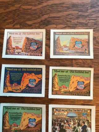6 Vintage Cinderella Poster Stamps Union Pacific Railway 2
