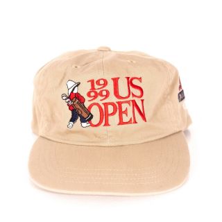 Imperial Adult One Size Adjustable Vintage 1999 Us Open Pinehurst Tan Golf Hat