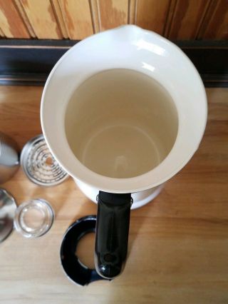 Vintage Corning Ware 8 cup Atomic Starburst Star Percolator Stove Top Coffee Pot 6