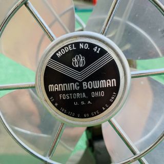 Vintage Manning Bowman Metal Industrial Desk Fan Model 41 PARTS ONLY - 5