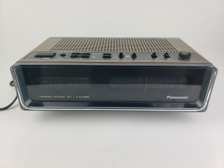 Vintage Panasonic Rc - 95 Dual Digital Alarm Clock Radio Faux Woodgrain