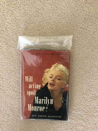 Marilyn Monroe Vintage Book Will Acting Spoil Mm 1956