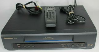 Panasonic Pv - 7401 4 Head Omnivision Vcr Vhs Player With Av Cable Remote