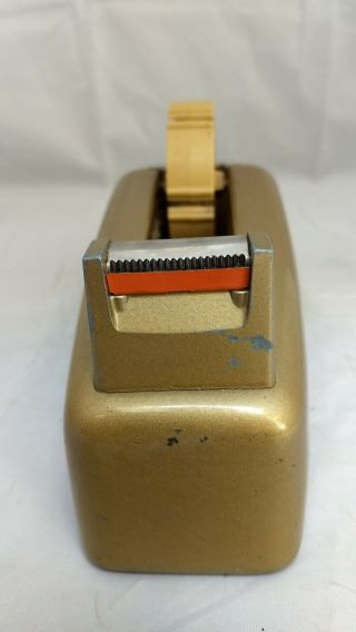Vintage Metal Scotch Tape Dispenser Heavy Duty Industrial Model C - 23 Golden 4
