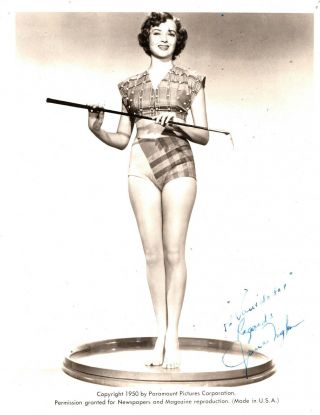 American Actress Jane Nigh,  Signed Vintage Studio Pin - Up Photo.