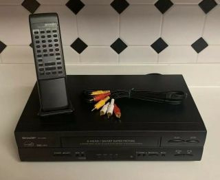 Sharp Vcr Vhs Player Vc - A560u 4 Head Hi - Fi Video Cassette Recorder With Remote