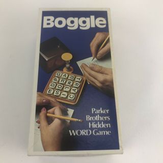 Boggle Hidden Word Game Parker Brothers Toltoys 1976 Vintage Complete