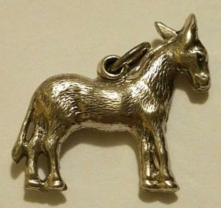 Vintage Sterling Silver Double Sided Donkey Mule Charm