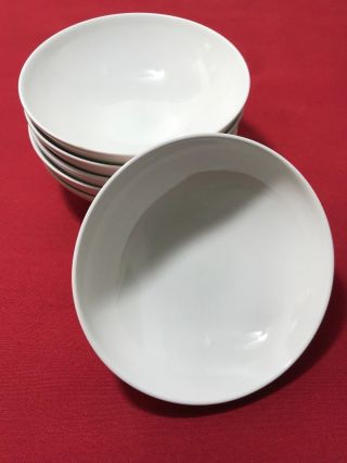 Set Of 6 Vintage Franciscan Whitestone China Cloud Nine White Berry Bowls