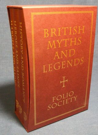 British Myths And Legends / Richard Barber Folio Society Complete 3 Vols Vgc