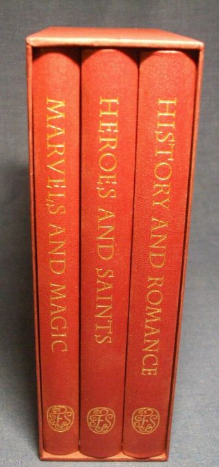BRITISH MYTHS AND LEGENDS / Richard Barber FOLIO SOCIETY Complete 3 Vols VGC 2