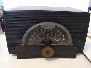 Vintage General Electric Bakelite Am Fm 1950 ' s Model 408 Tube Radio 2