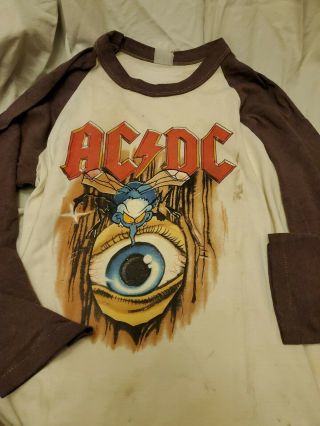 Vintage 1985 Ac/dc Concert Tour Jersey Shirt
