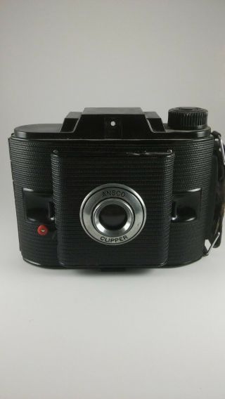 Vintage Ansco Clipper Camera - Black With Side Strap