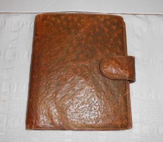Vintage Neiman Marcus Brown Leather 6 Ring Planner Organizer Phone Book Italy