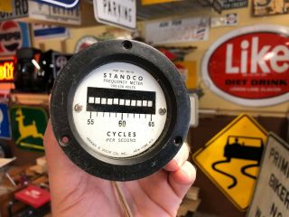 Vintage Standco Frequency Meter 100 - 150 Volts,  55 - 65 Cycles Per Second