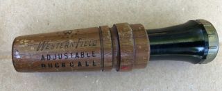 Vintage Western Field Duck Call Adjustable Wood