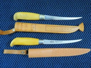 (2) Vintage Fishing Filet Knives - Norseman And Marttiini