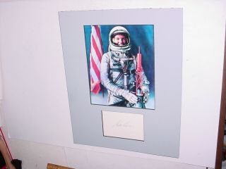 Vintage Apollo Astronaut Photograph Gordon Cooper Matted Signed Photo