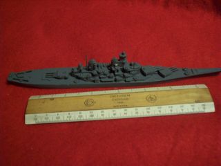 Vintage Wwii Uss Missouri Class Battleship Naval Recognition Model
