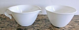 Vintage Corelle Winter Frost White Creamer And Sugar Bowl With No Lid Cond