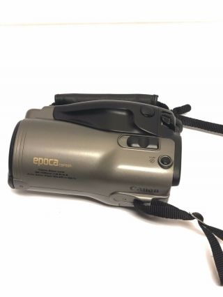 Canon Epoca Caption Film Camera With Remote Control,  Case And Strap