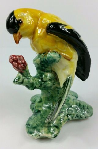 Vintage Stangl Pottery Bird - Crosbeak 3813 Or Crested Goldfinch - 5 " H Euc