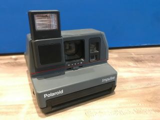 Vintage Polaroid Impulse 600 Instant Film Camera With Strap Gray/grey