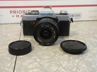 Minolta Xg 7,  35 Mm Camera With Minolta And 28mm 1:2.  8 49mm Lens