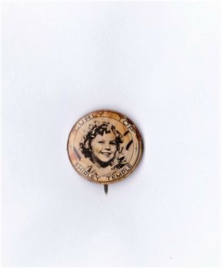 Vintage Curly Top Shirley Temple Badge