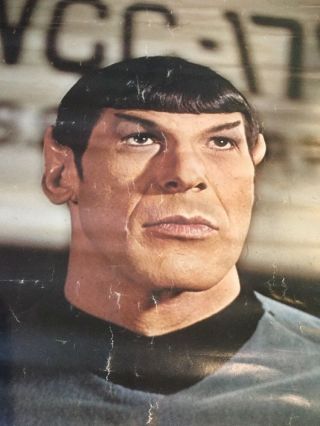 Vintage 1976 Star Trek Spock With Ray Gun Paramount Dargis Associates Poster 3