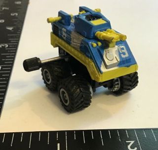 Vtg Galoob Micro Machines Military Tank Crankers Wind - Up Monster Truck No Tire