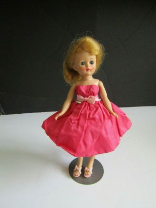 Vtg Vogue Jill Doll 10 " Blonde Wearing Lovely Pink Formal