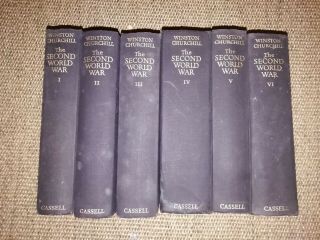 THE SECOND WORLD WAR BY WINSTON S CHURCHILL 6 VOLUMES 1948 - 1952 1st Editions. 3