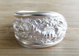 Vintage Handmade Sterling Silver Spoon Ring Sz 7.  25 5 - A9184