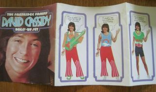 Vintage Colorforms David Cassidy Partridge Family Dress Up Set Doll Booklet 7