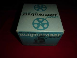 Vintage Magneraser Jr Bulk Tape Eraser Box And Instructions