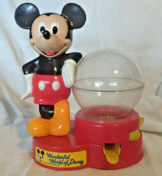 Vintage Mickey Mouse Gumball Machine Wonderful World Of Disney