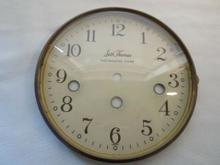Vintage Seth Thomas Mantel Clock Dial Hinged Bezel & Domed Glass 5 3/4 " Diameter