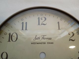 Vintage Seth Thomas Mantel Clock Dial Hinged Bezel & Domed Glass 5 3/4 