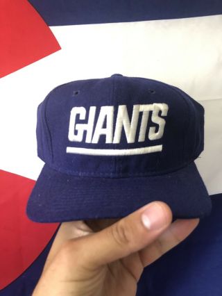 Vintage 90s York Giants Sports Specialties Wool Snapback Hat Saquon Nyc Nfl
