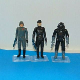 3 Vintage Star Wars Action Figures.  Empire,  Complete With Weapons